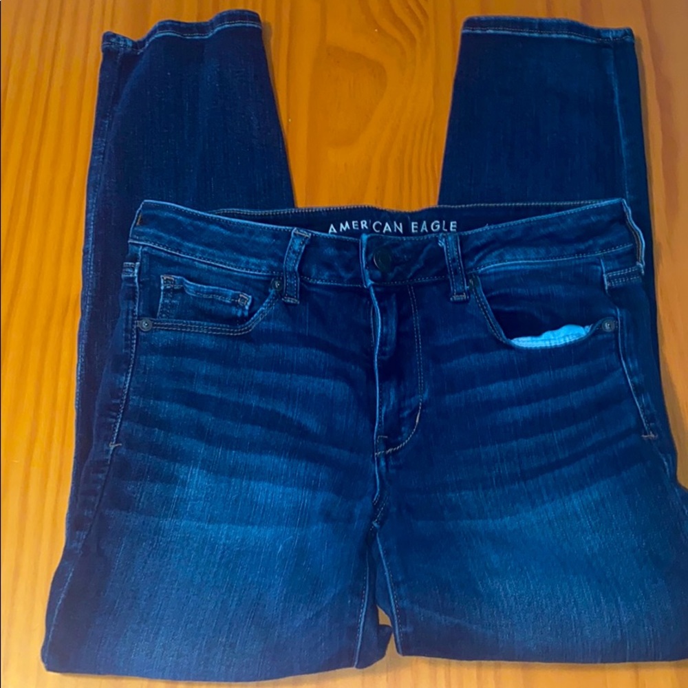 American eagle next level trench skinny jeans